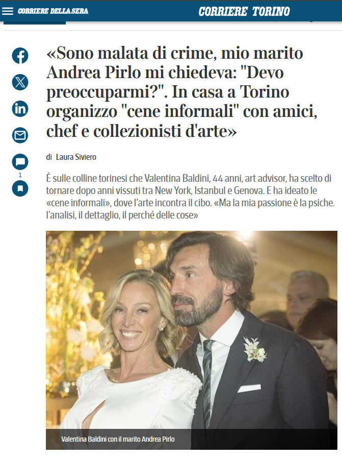 Valentina Baldini sul Corriere della Sera